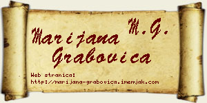 Marijana Grabovica vizit kartica